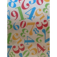 Wrapping Paper - Kraft Paper - Numbers Wrapping Paper - Kraft Paper - Numbers